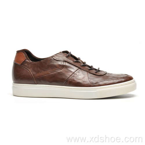 men's casual wrinkle leather Street sneaker